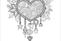 ausmalbild herz mandala