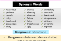 synonyms for dangerous situation synonyms for dangerous situation