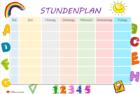stundenplan-vorlage zum ausdrucken kostenlos