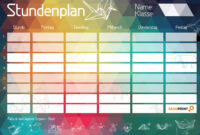 stundenplan online ausfüllen