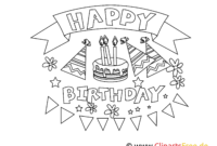 happy birthday ausmalbilder