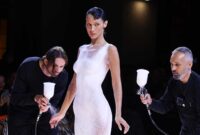 bella hadid sprayed on dress bella hadid sprayed on dress