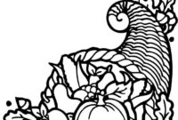 erntedankkorb ausmalbild