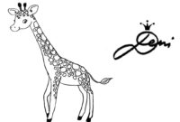 giraffe malen einfach