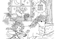 ausmalbild einhorn mit fee