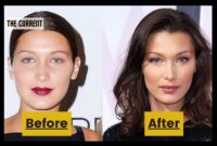 bella hadid before and after photos bella hadid before and after photos