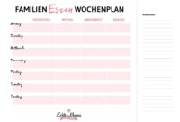 wochenplan zum ausfüllen wochenplan zum ausfüllen