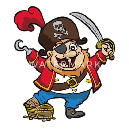 lustiger Pirat Schatz Schatztruhe Säbel Hakenhand Buttons klein