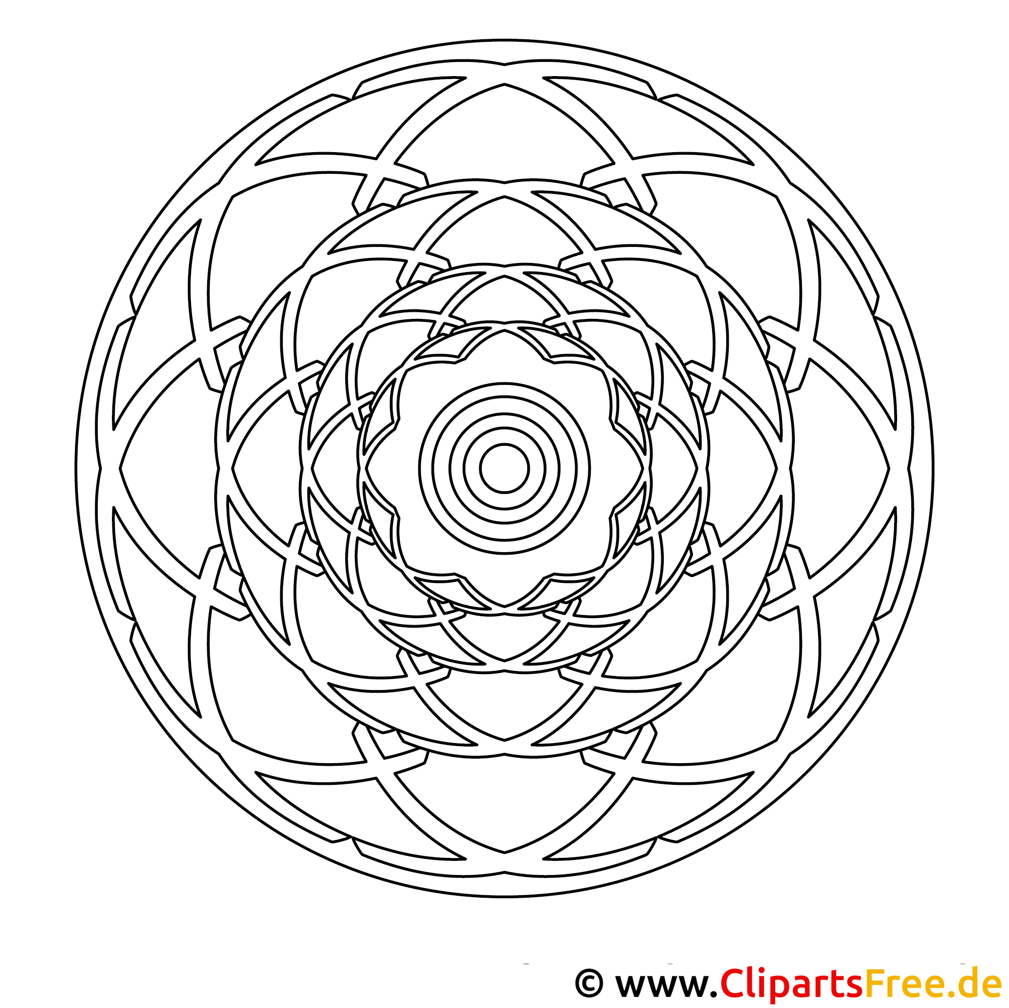 Mandala zum Ausdrucken und Ausmalen