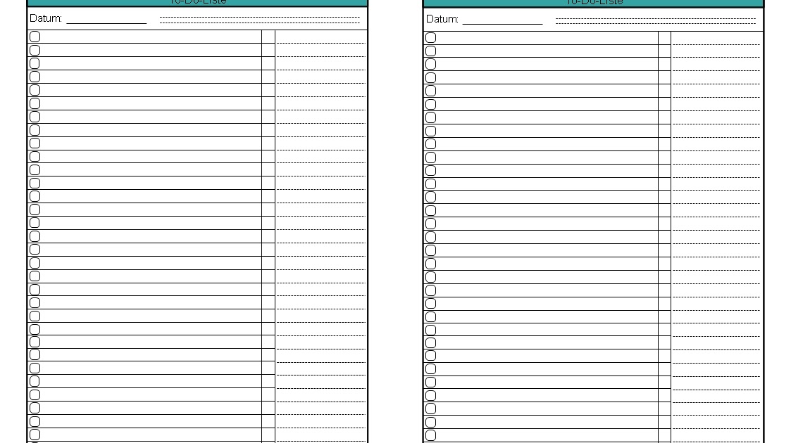 Blanko Tabelle Zum Ausdrucken