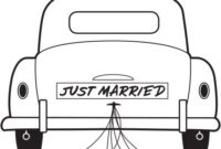 druckvorlage hochzeitsauto