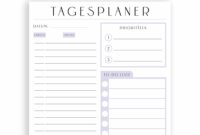 tagesplan zum ausdrucken