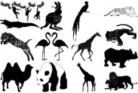 silhouetten tiere silhouetten tiere