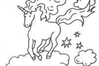 einhorn mit regenbogen ausmalbild einhorn mit regenbogen ausmalbild