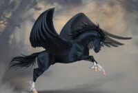 pegasus pferd schwarz