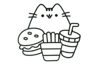 ausmalbilder essen kawaii