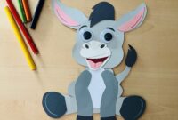 esel basteln vorlage