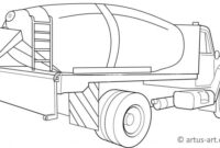 betonmischer ausmalbild