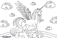 ausmalbild fliegendes einhorn