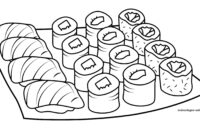 sushi ausmalbild sushi ausmalbild