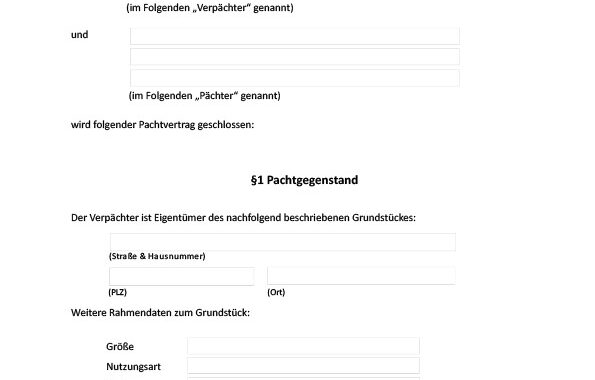 pachtvertrag landwirtschaft bauernverband