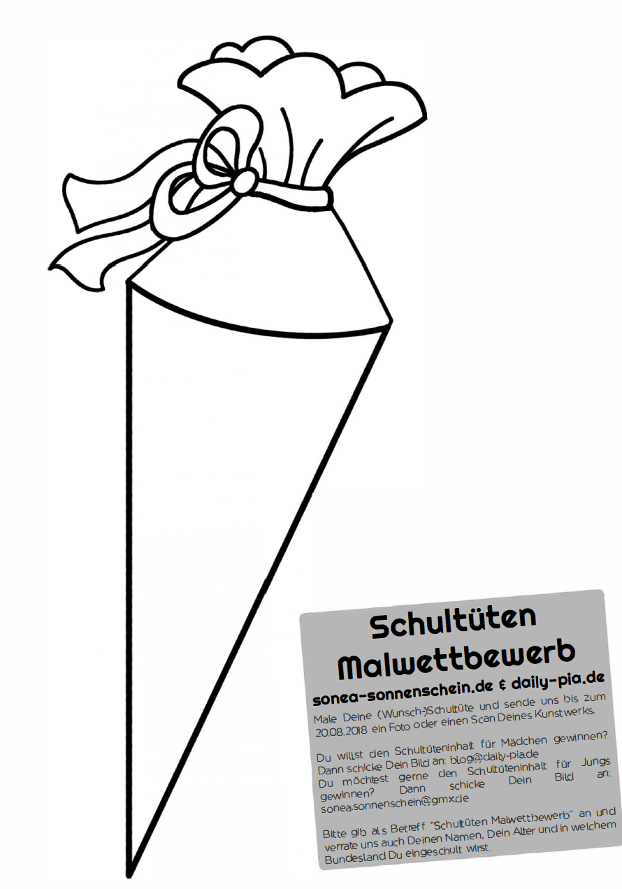  Zuckertüte Zum Ausmalen / Schultute Selbst Basteln Mit Zuckertuten Illustration 