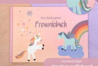 kindergarten freundebuch einhorn