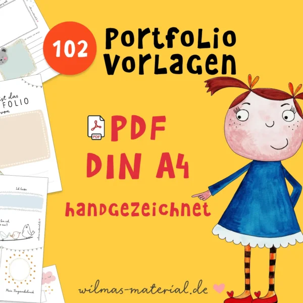  DAS BIN ICH Kindergarten Portfolio Paket mit 102 Vorlagen Bildidee 
