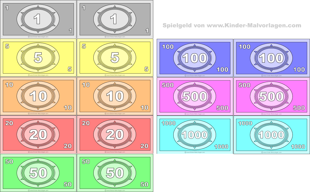  Originalgröße Druckvorlage 1000 Euro Schein Zum Ausdrucken Bildidee 