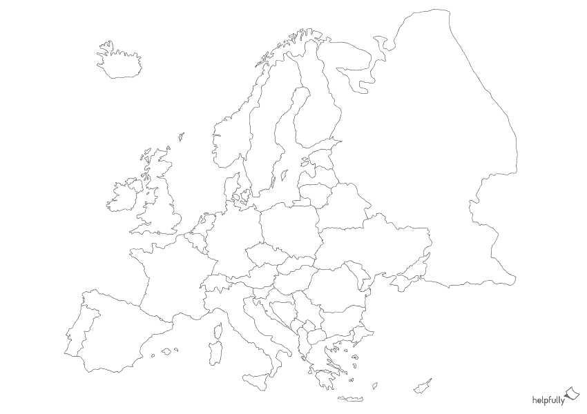  Europa Politische Karte Leer Motiv 