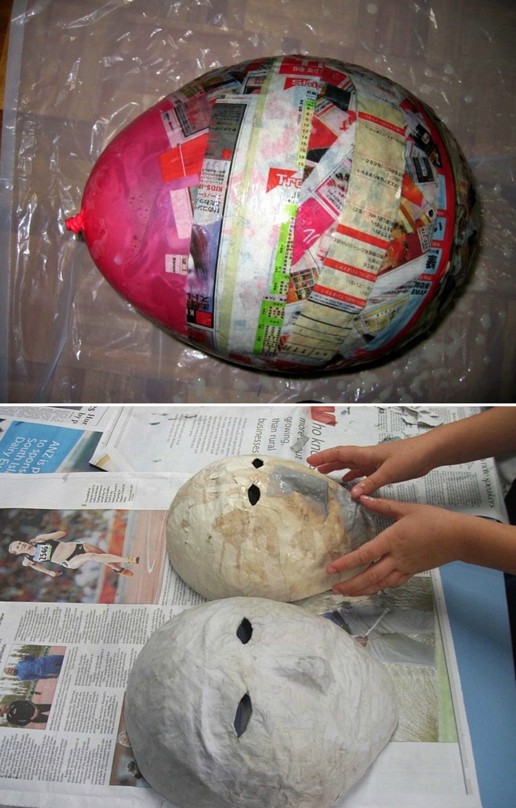  Foto zu Pappmache Masken selber machen - 12 Ideen für Faschingsmasken 