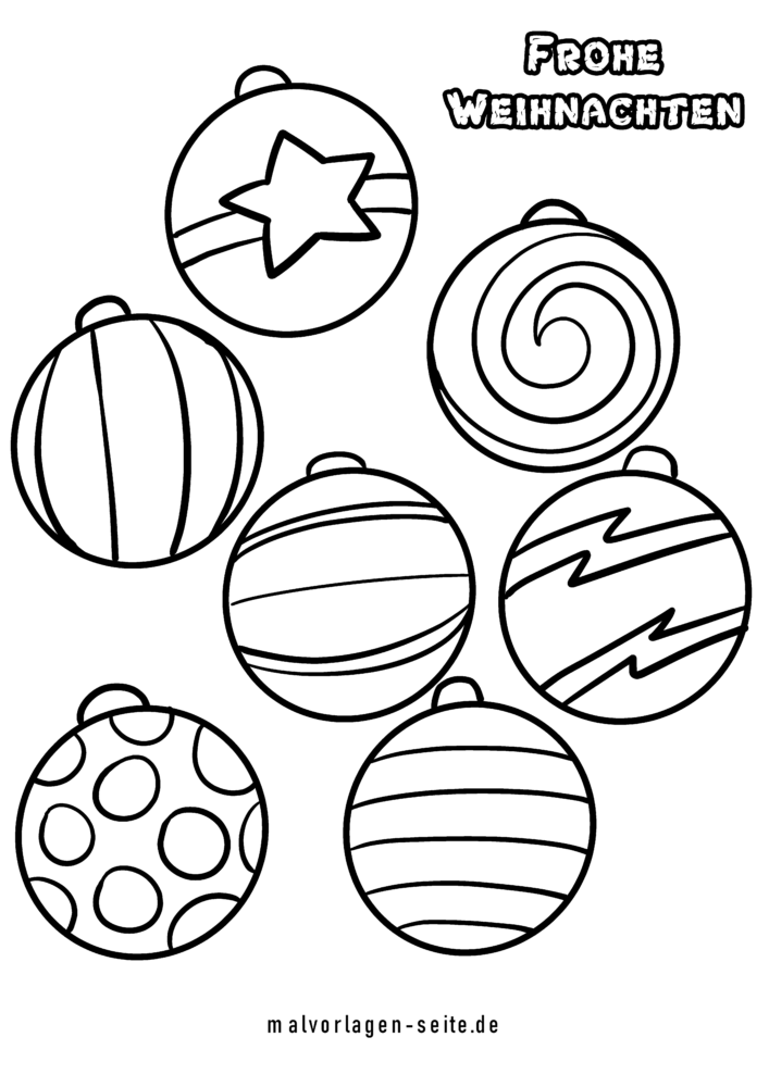 Ausmalbild Christbaumkugel