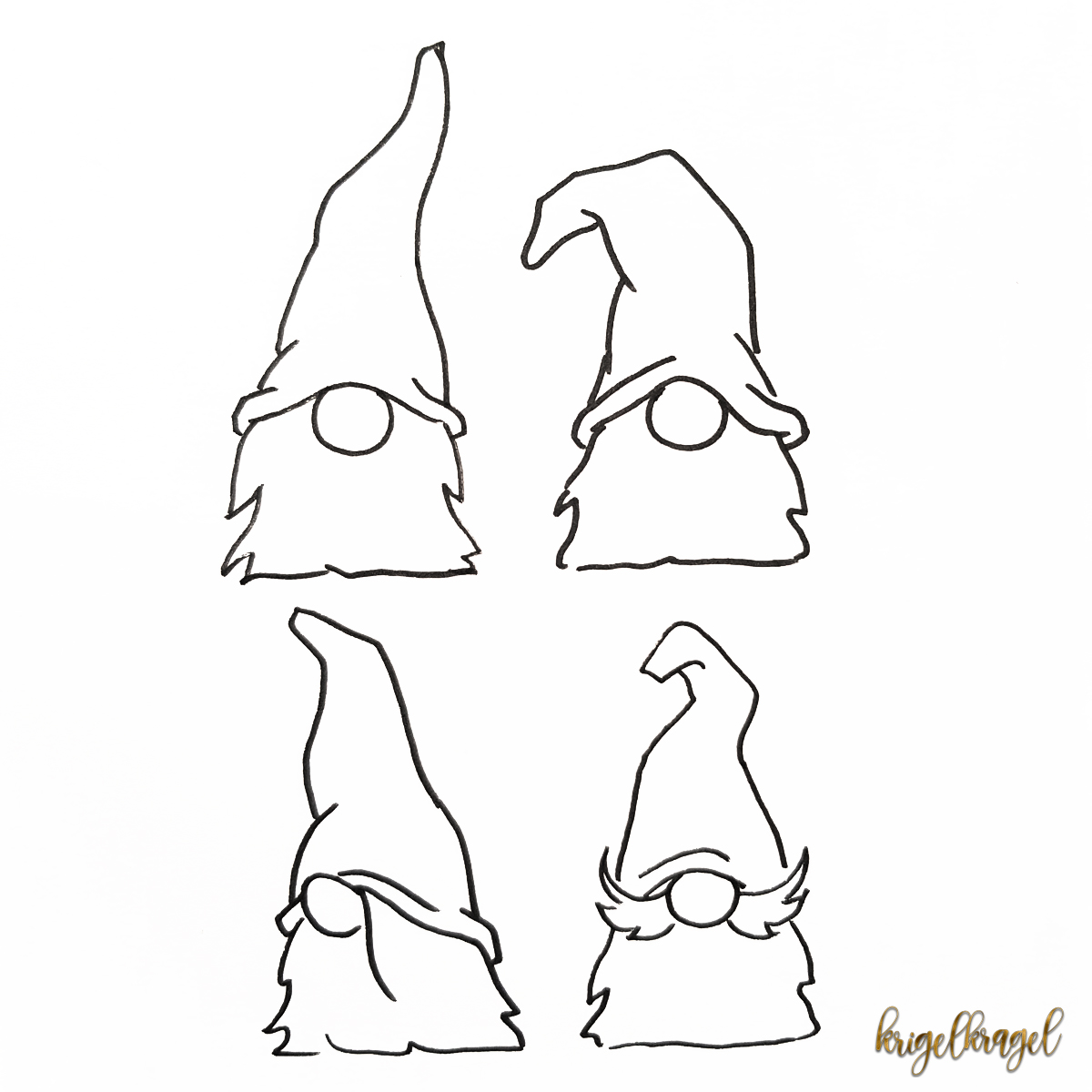 Malen lernen: Wichtel mit Wasserfarben und Filzstift - mit Vorlage