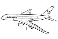 ausmalbilder flugzeug a380