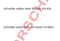 wörter mit k für kinder