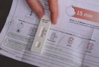 corona test zwei striche