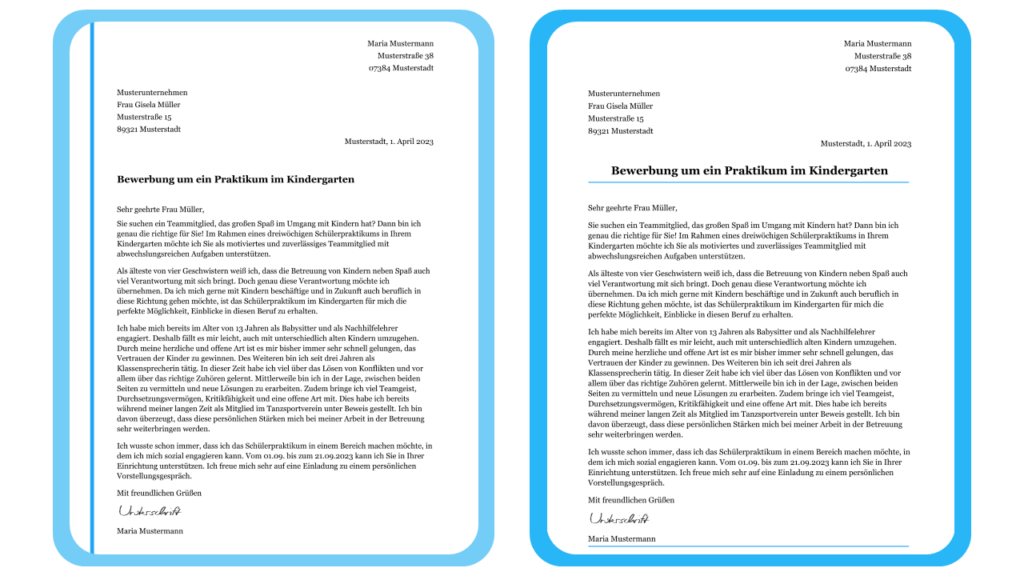  Bewerbung Praktikum Kindergarten • Muster & Beispiele · [mit Video] Illustration 