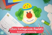 clown basteln vorlage zum ausdrucken