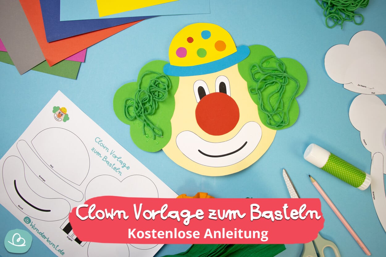  Foto zu Clown Vorlage zum Basteln 