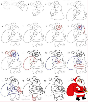  5+ Einfach und Süß Weihnachtsmann Zeichnen Ideen - ZeichnenIdeen.Com Bildidee 