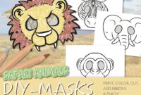 tiermasken zum ausmalen
