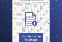 kalender jahresüberblick 2025