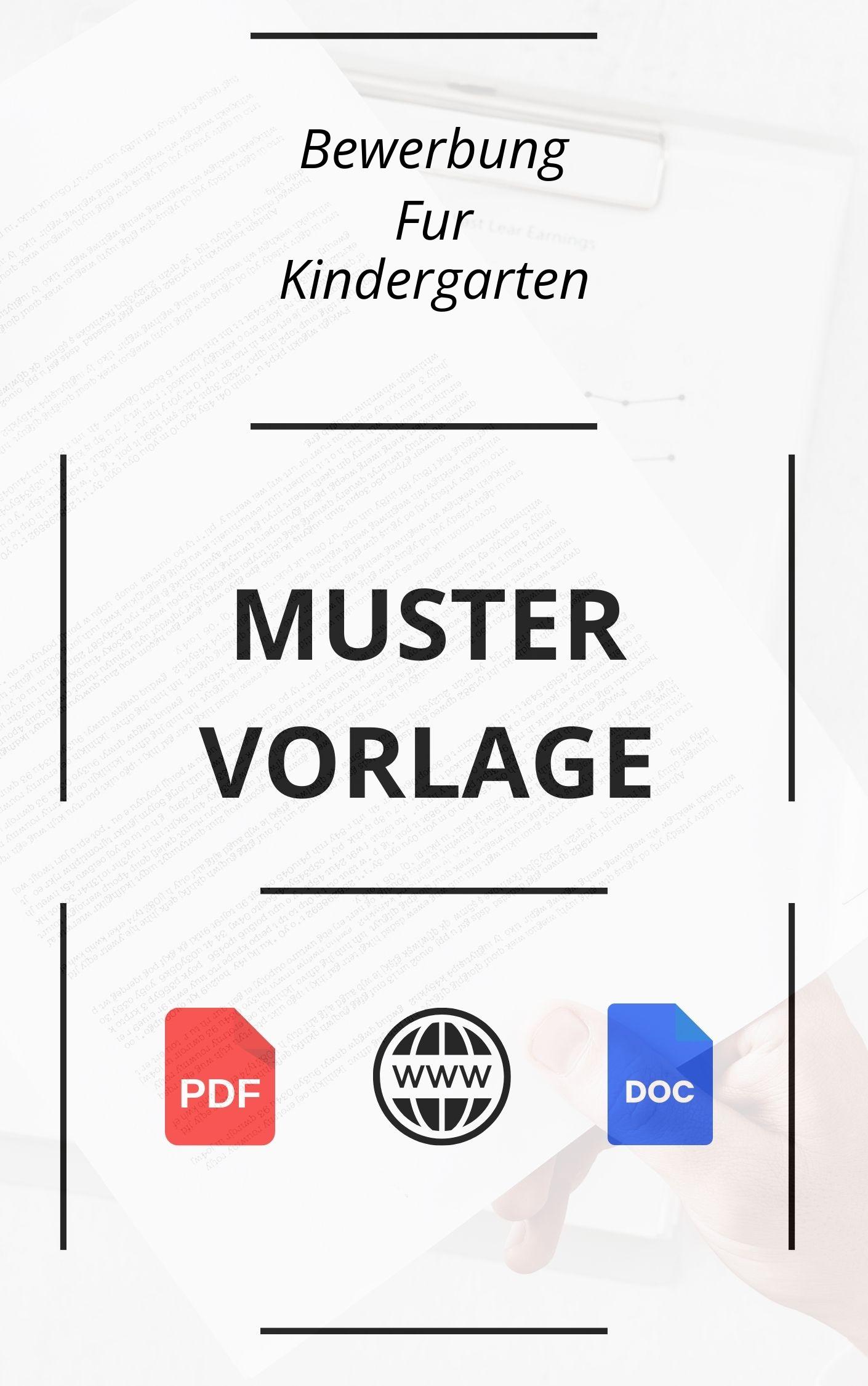  Wie Schreibt Man Eine Bewerbung Für Kindergarten - Muster Vorlage Illustration 