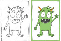 bilder zum ausmalen monster