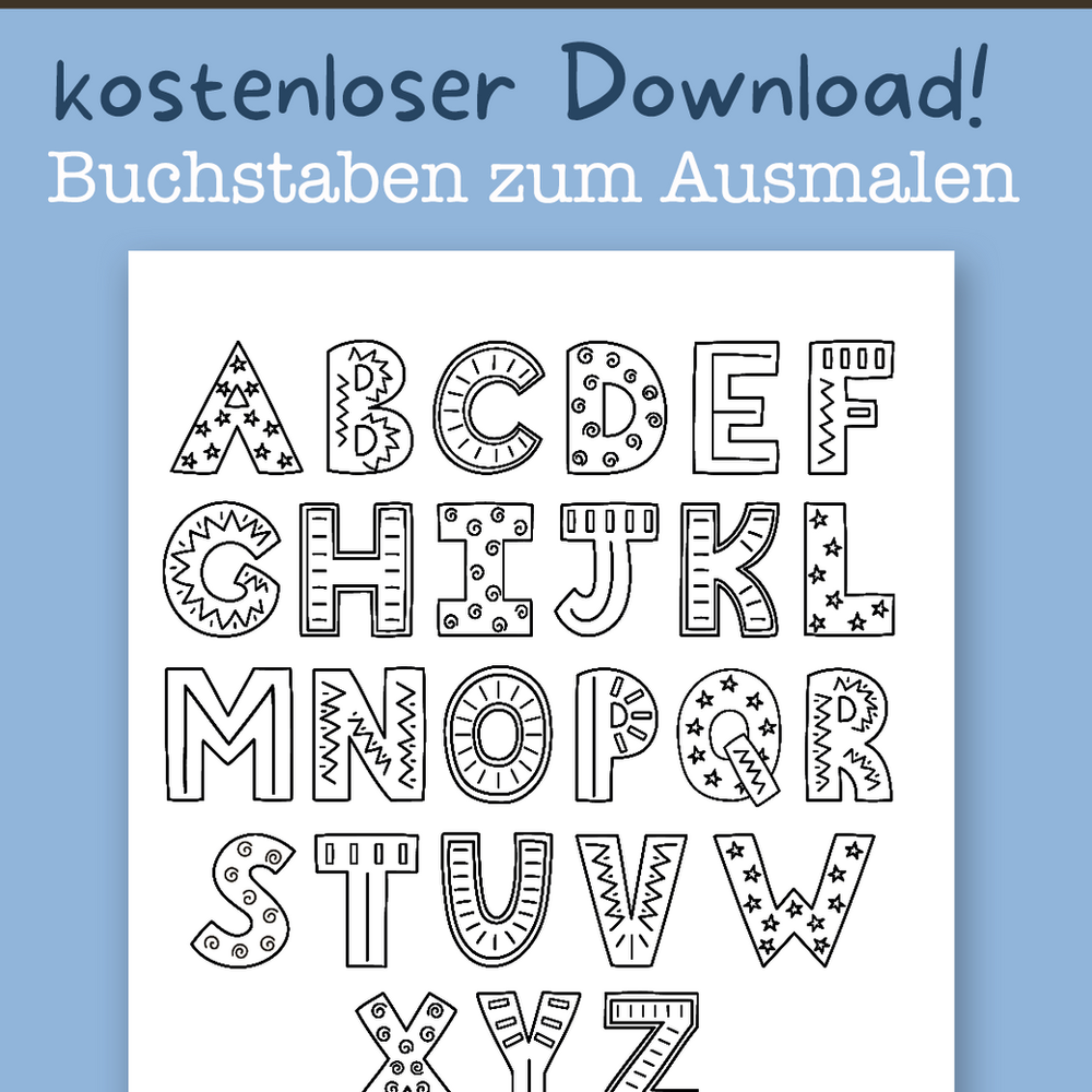  Foto zu Buchstaben zum Ausmalen! 