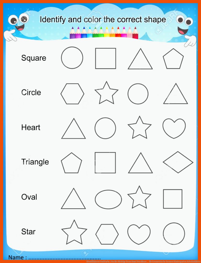  Geometrische formen Kindergarten Arbeitsblätter - Allgemeine Arbeitsblätter Motiv 