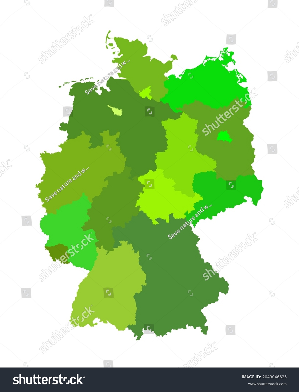  Blank Germany Map Vector Silhouette Illustration Stock Vector (Royalty Bildidee 