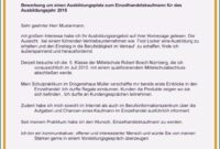 vorlage bewerbung kindergarten