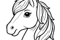 pferdekopf zum ausmalen pferdekopf zum ausmalen