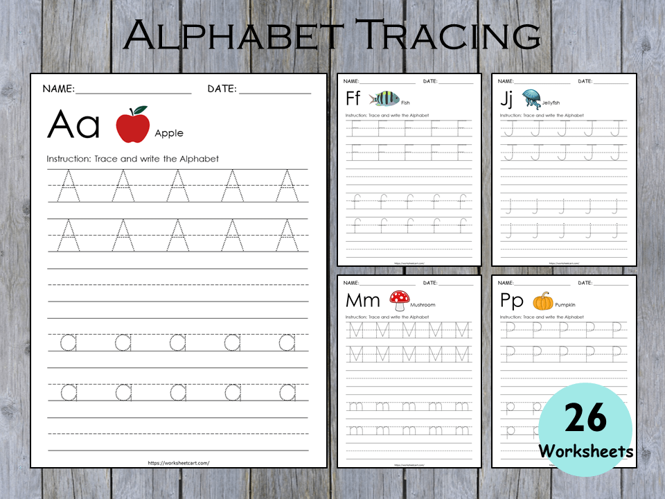  Free Preschool & Kindergarten Alphabet & Letters Worksheets 